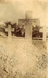 Jesse Budgen's grave, Basra - Click on this image to see a larger photograph Jesse Budgen's grave, Basra